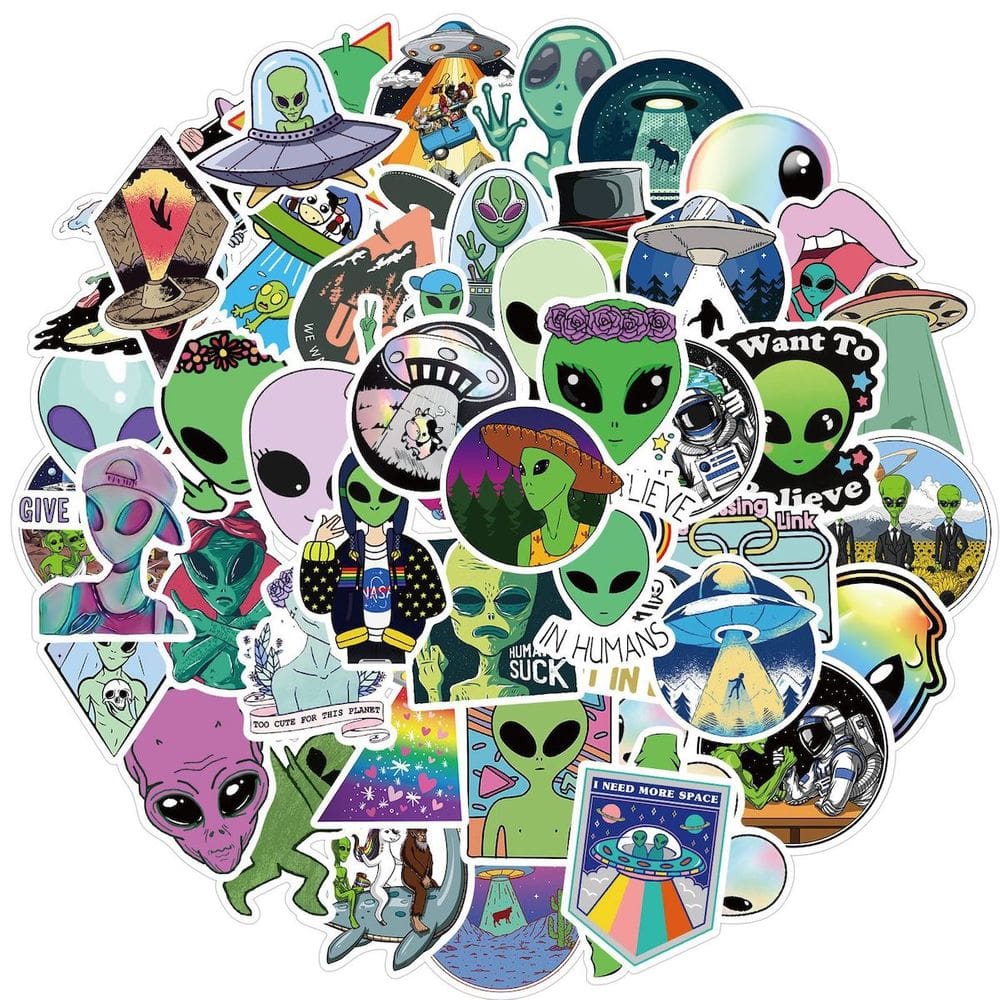 Adesivos Alien Et Ufo Graffiti Anime Cartoon 50 unidades de PVC