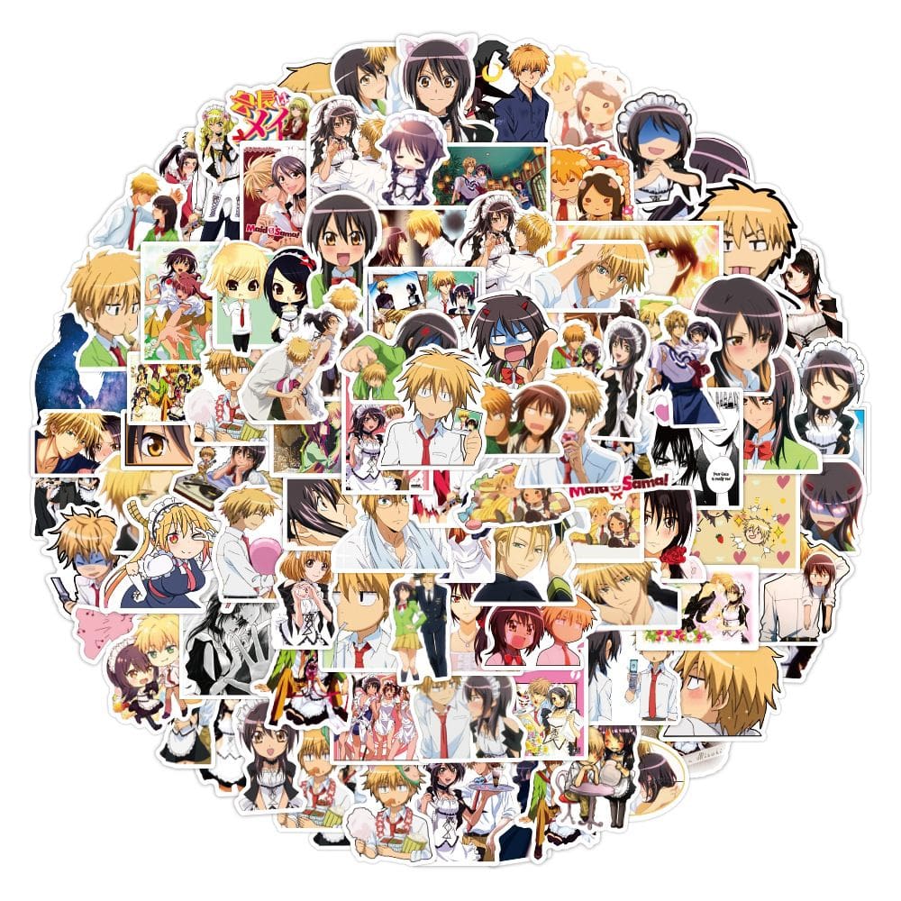 Pacote de adesivos President of the Maid Anime Water 100 unidades