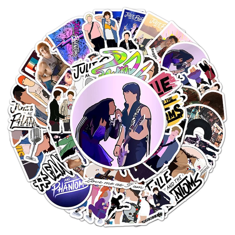 Adesivos Julies e PhanToms Anime Cartoon PVC 50 unidades