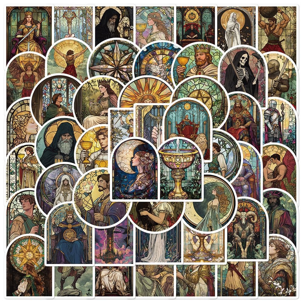 Adesivos Tarots, vinil impermeável, anime, 50 unidades/lote