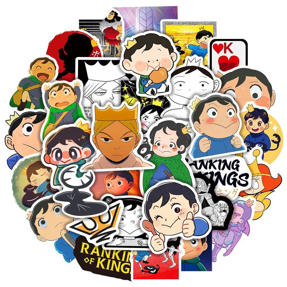 Pacote de adesivos Rankings of Kings of Kings Anime, vinil impermeável, 50 unidades
