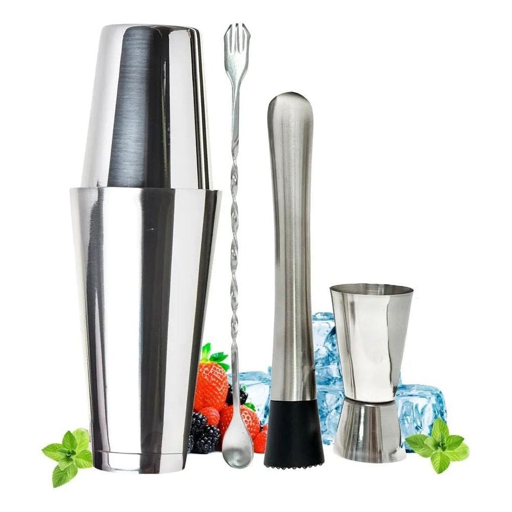 2X Kit Barman Coqueteleira Boston 820 Ml Drink