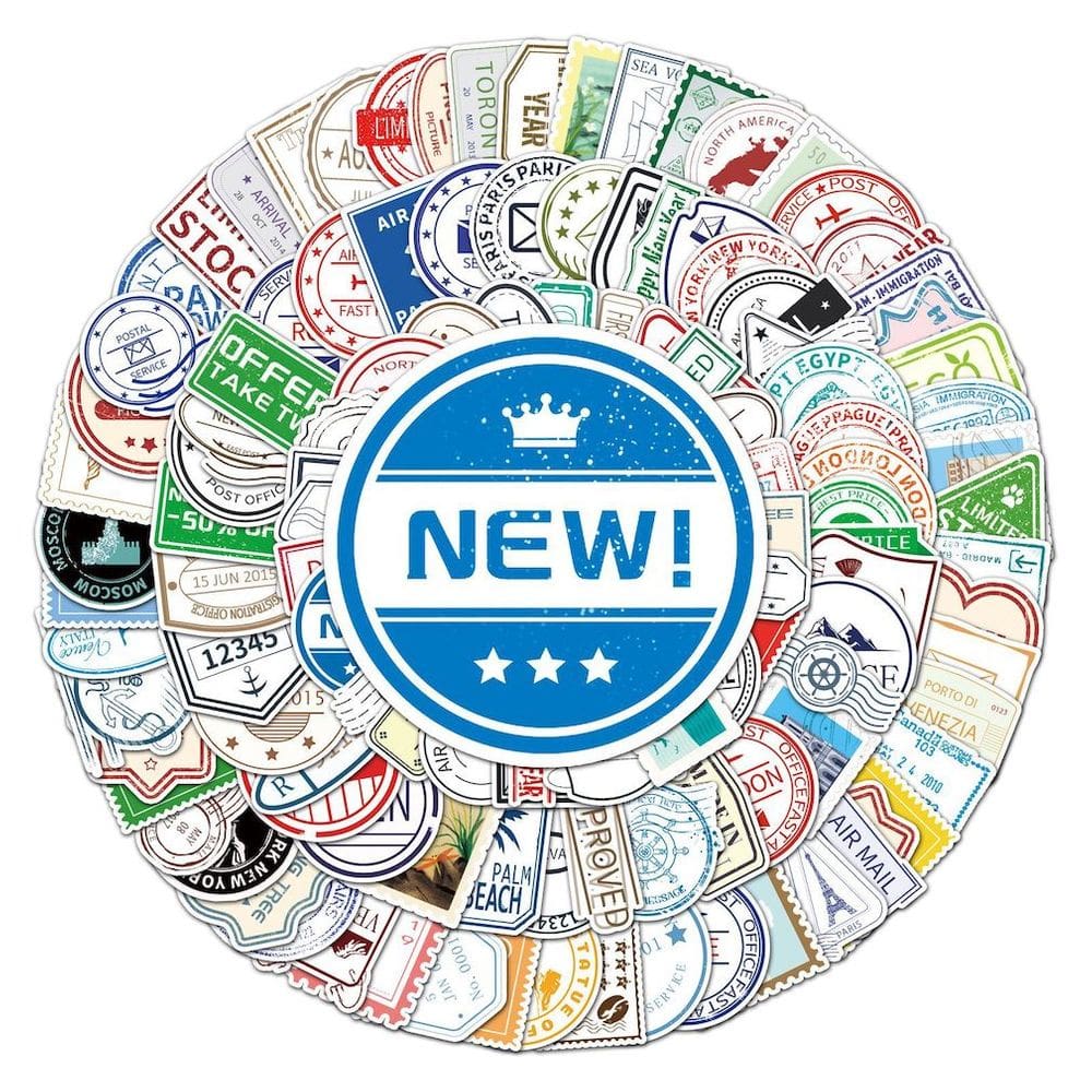 Pacote de adesivos Postmark Anime 116 unidades de bastão decorativo de desenho animado