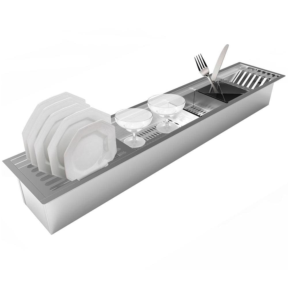 Escorredor de Embutir Saro Aço Inox 90 cm