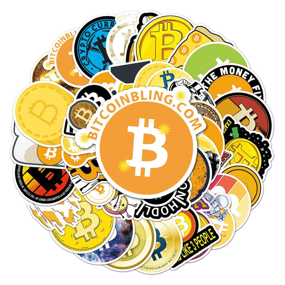 Adesivos Bitcoins Anime Cartoon 50 peças de PVC impermeável