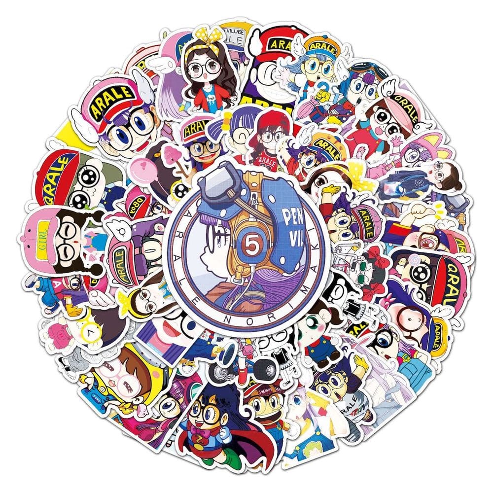 Adesivos Arales Anime Cartoon 50 unidades de PVC impermeável