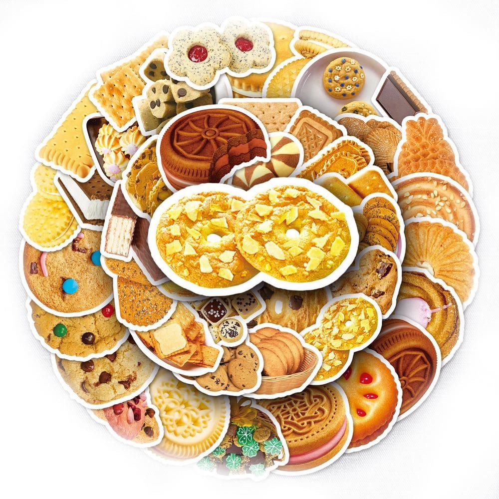 Adesivos, biscoitos, vinil impermeável, anime, 50 unidades/lote, 5-7 cm