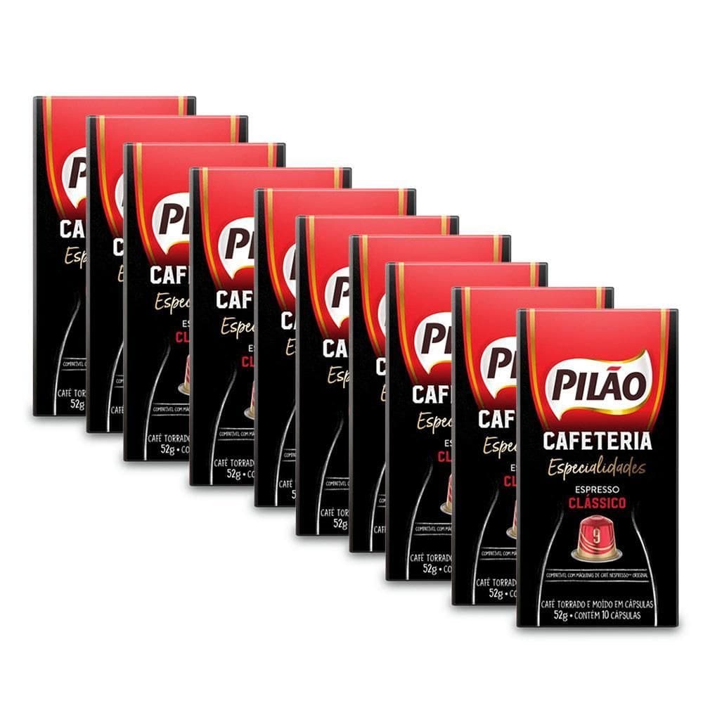 100 Cápsulas Café Pilão Nespresso Clássico Especialidades