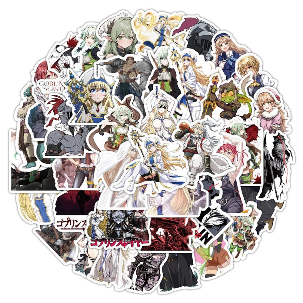 Pacote de adesivos Goblins Slayers Anime 50 unidades 4-7 cm