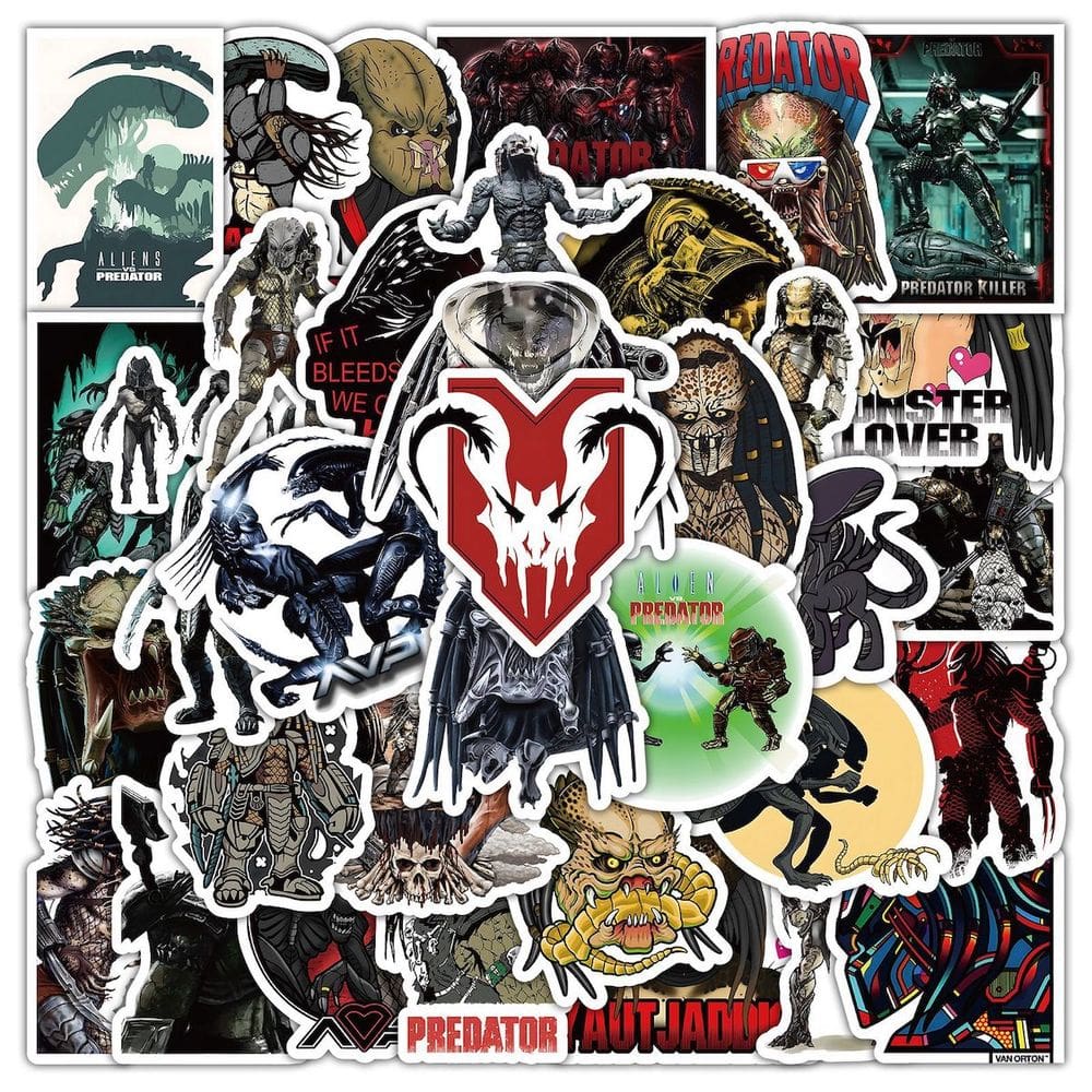 Adesivos Predators Anime Cartoon 50 unidades de PVC impermeável