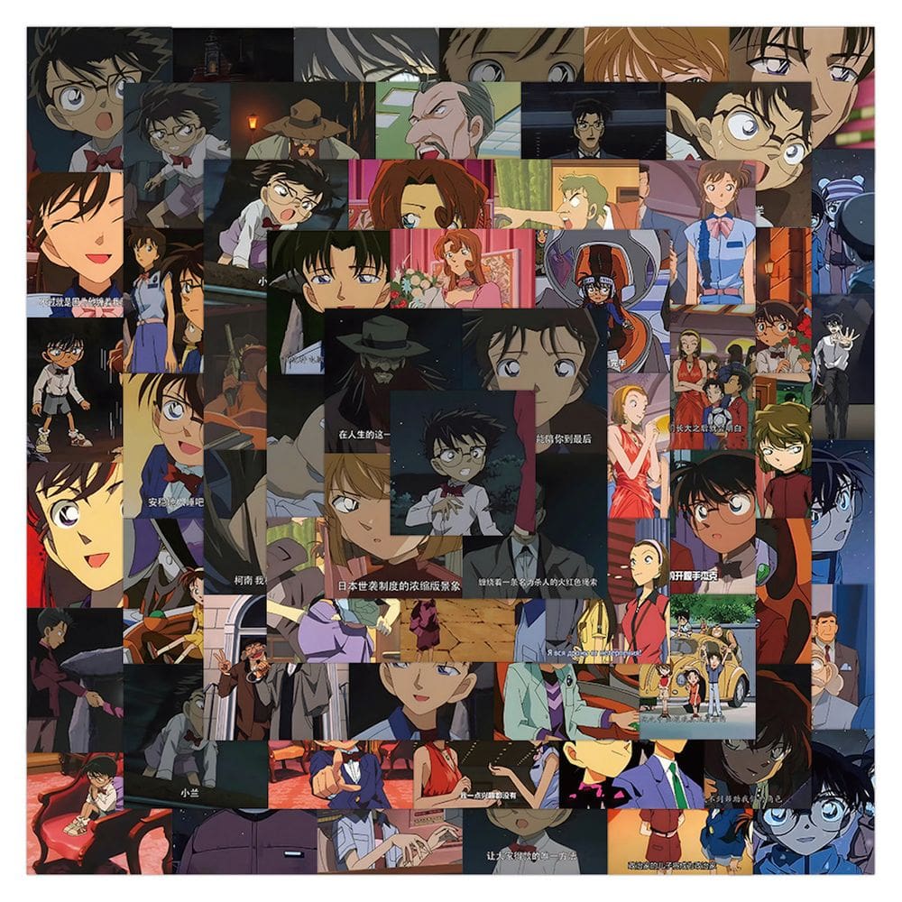Adesivos Detectives Conans Anime 60 peças de PVC impermeável