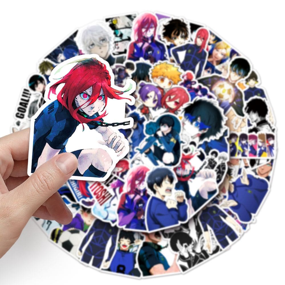 Adesivos Blues Locks Anime Cartoon 50 unidades de PVC impermeável
