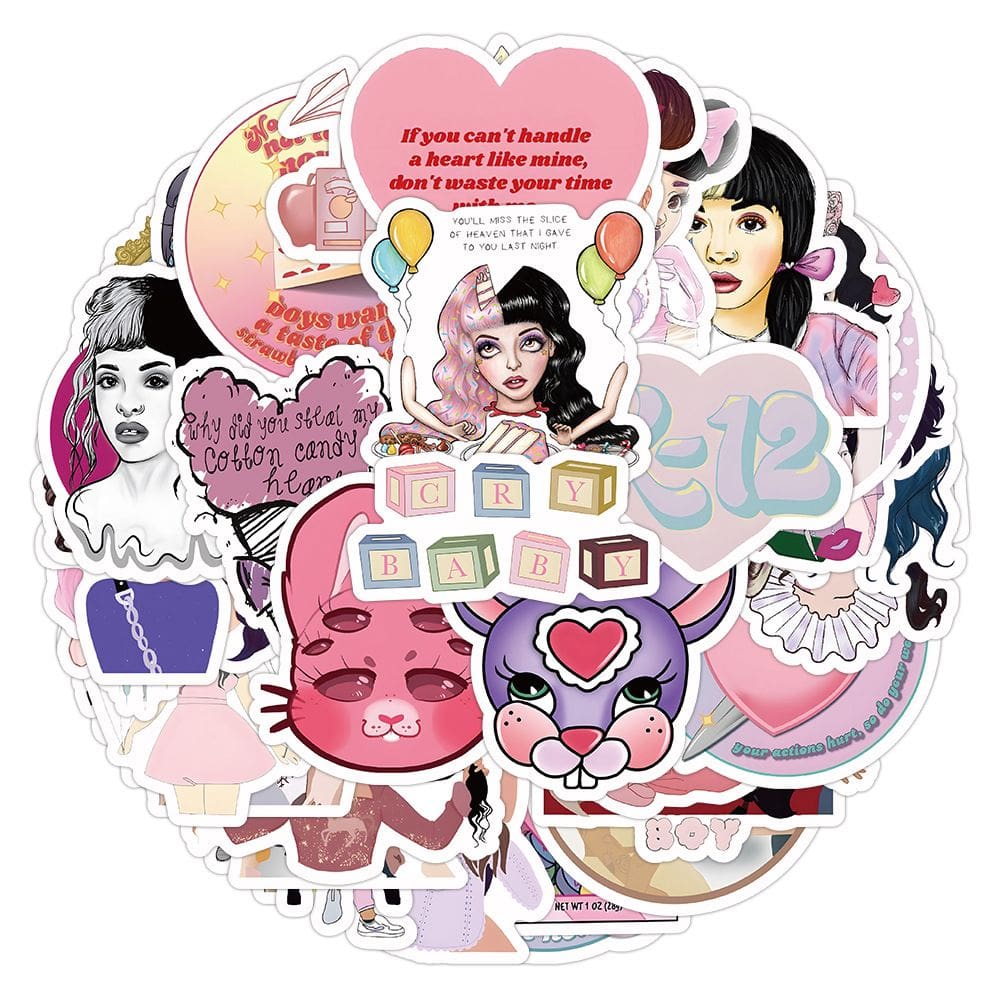 Pacote de adesivos Melanies Martinez Anime Waterproof Viny 60 unidades