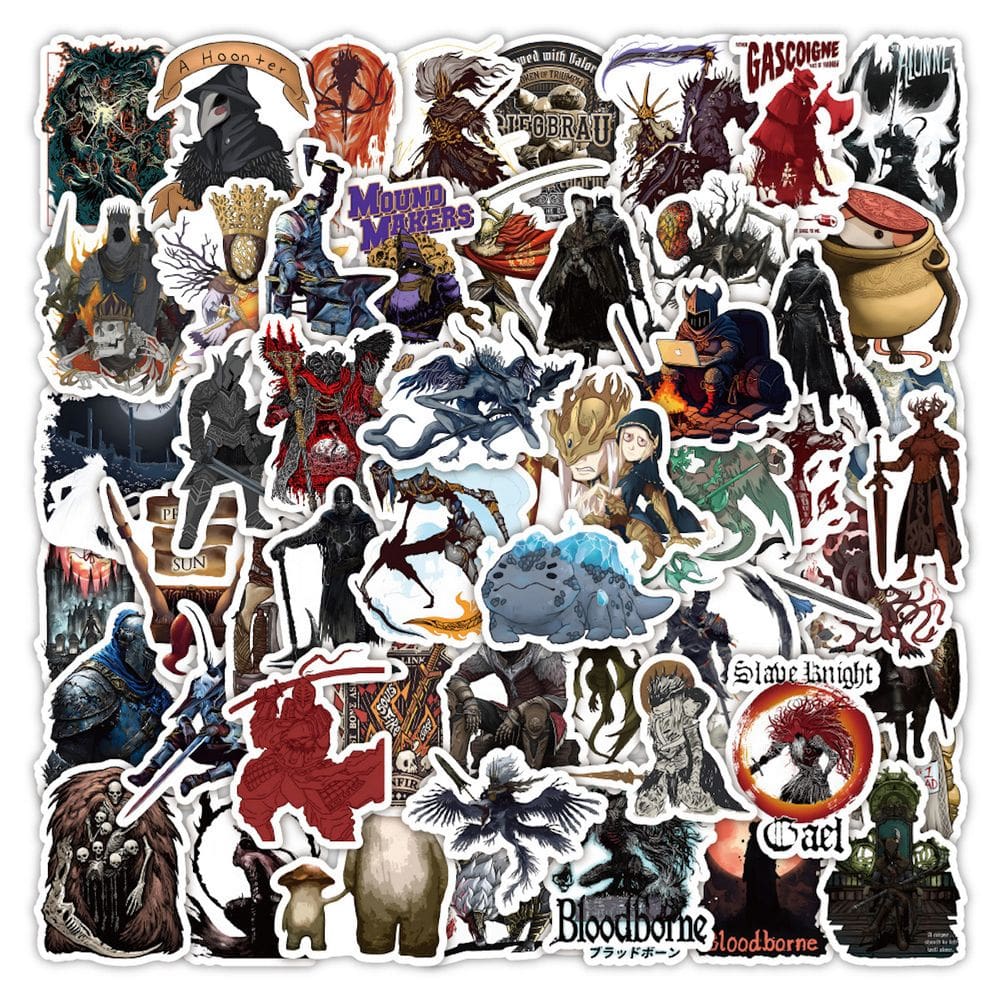 Adesivos Dark Souls Anime 54 peças de PVC impermeáveis e à prova de sol