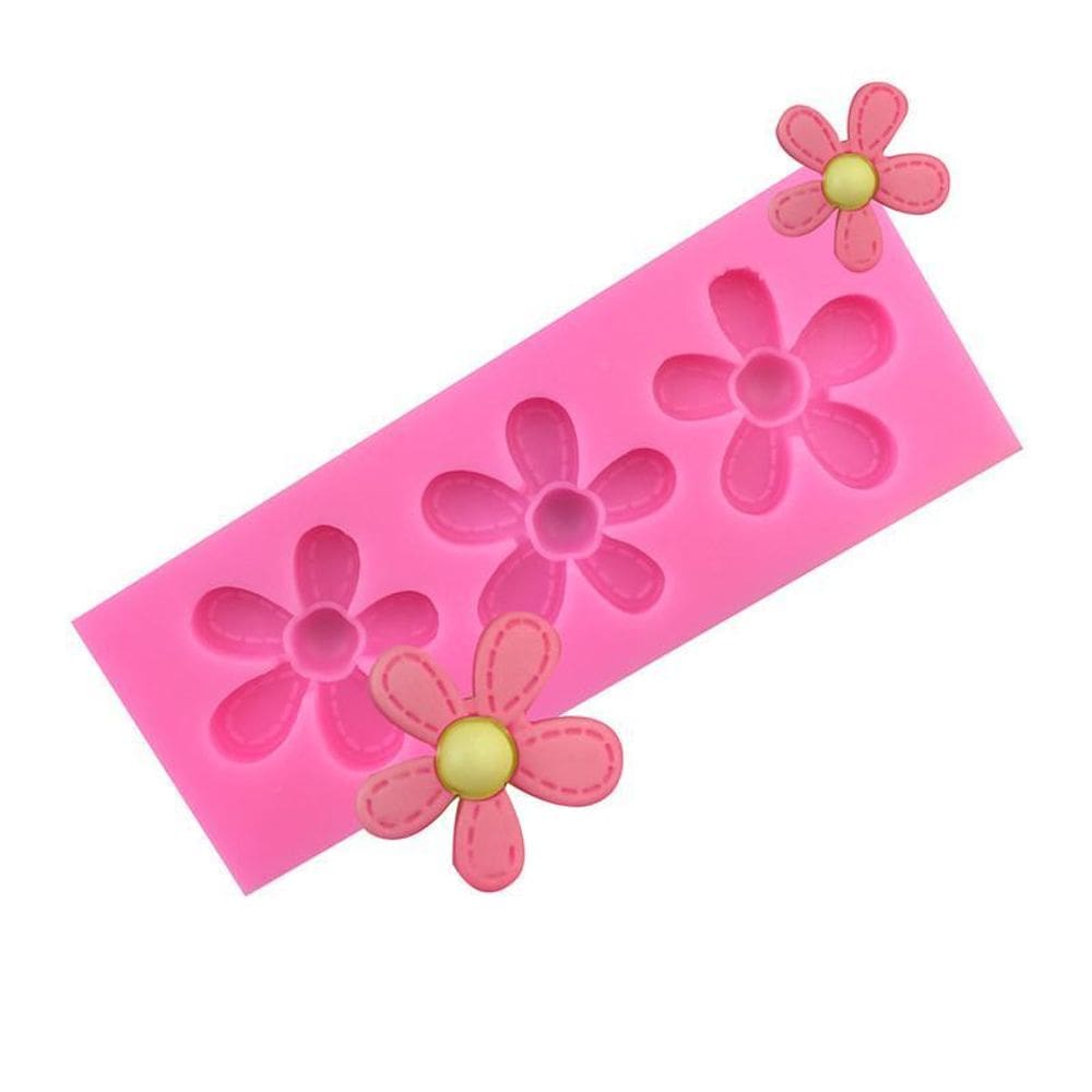 Molde Silicone Flores Margarida Violeta Flor Campo Fondant