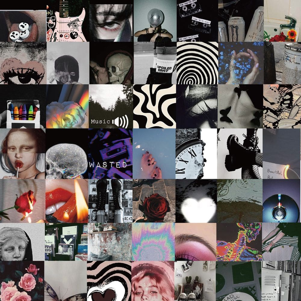 Adesivos Grunges, vinil impermeável, anime, 50 unidades/lote D 5-7 cm