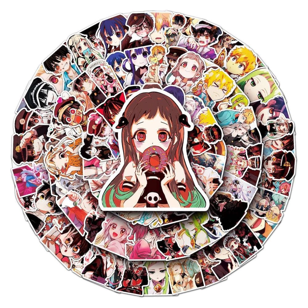 Adesivos Toiletbound Hanakokun Anime 100 unidades de PVC impermeável