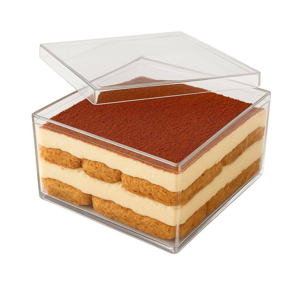 Cake Box Quadrado Festa Doces Gourmet Sobremesa 2L Transpa