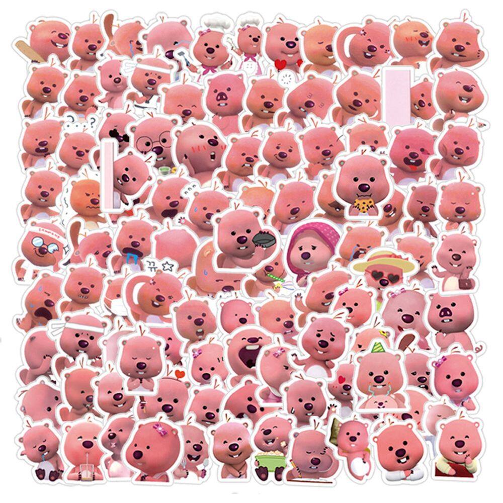 Pacote de adesivos Beavers Anime Waterproof Vinyl 100 unidades