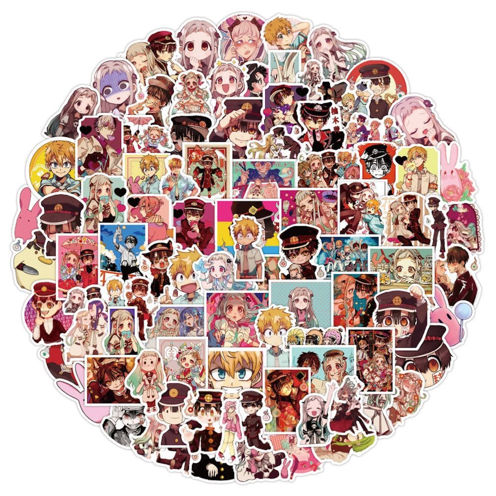 Pacote de adesivos Hanakokunss Anime Toiletbounds 100 unidades