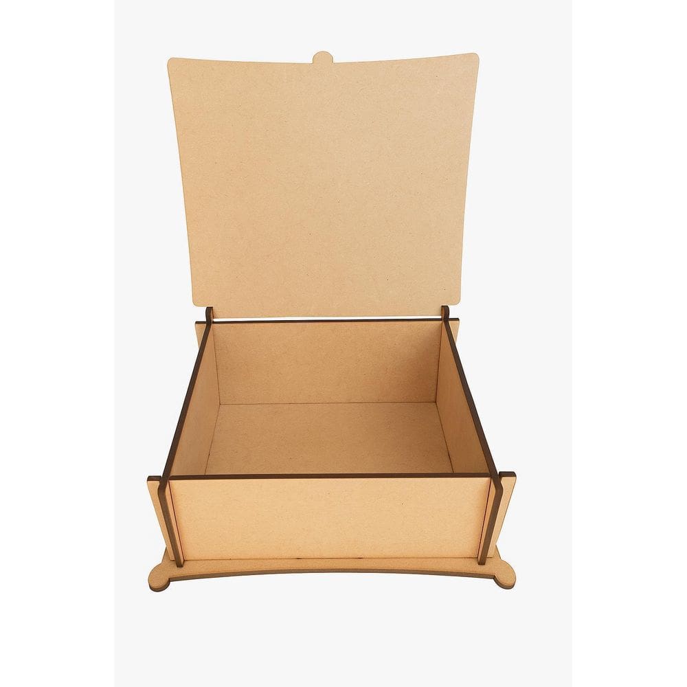 25 Caixas Lisa 15X15 Mdf Crú Lembrancinhas Casamento