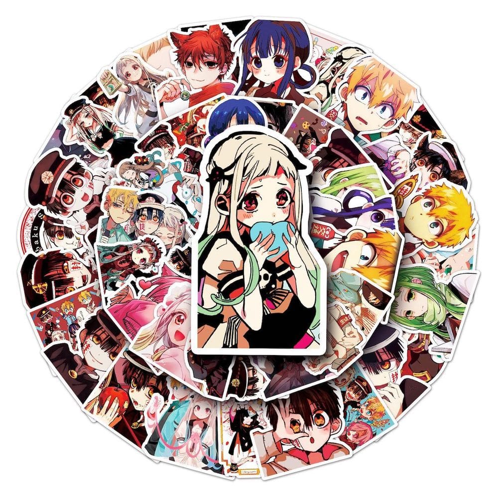 Adesivos Toiletbound Hanakokun Anime 50 unidades de PVC impermeável