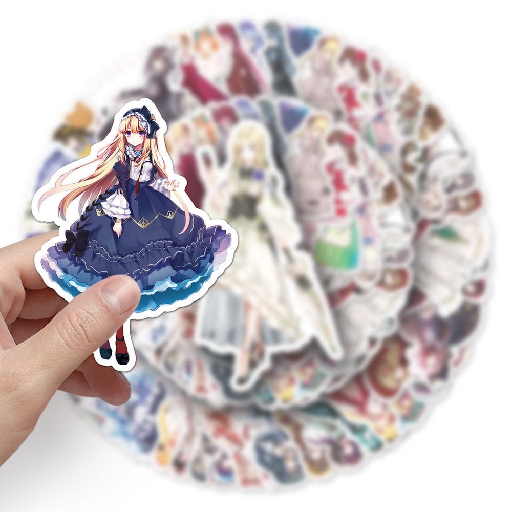 Adesivos Lolita Anime Cartoon 50 peças de PVC impermeável