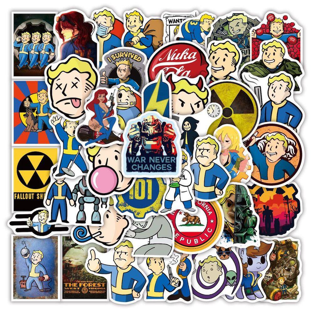 Adesivos Fallout Anime Cartoon 50 peças de PVC impermeável