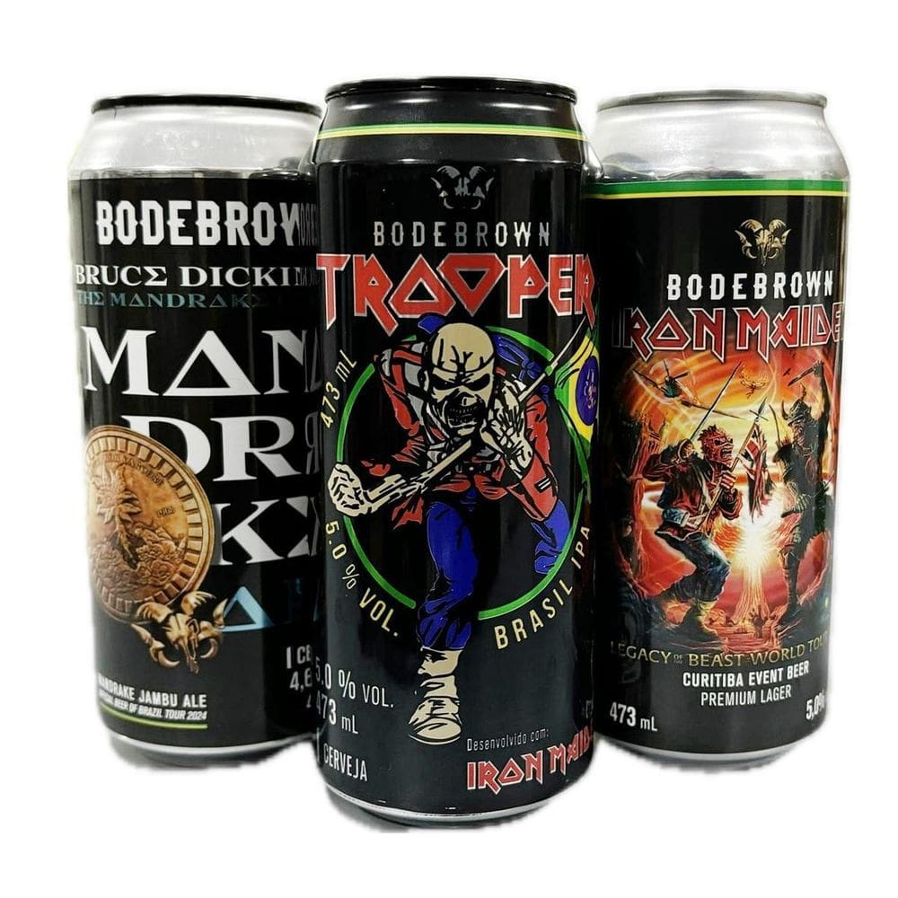 Kit 3 Cervejas Fãs Iron Maiden Presente Oficial