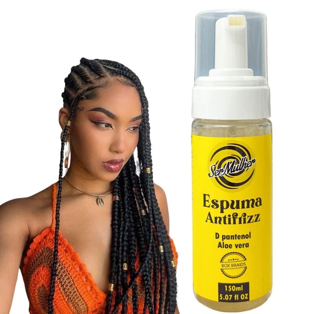 Espuma Mousse Anti Frizz Fixador Para Tranças Box Braids