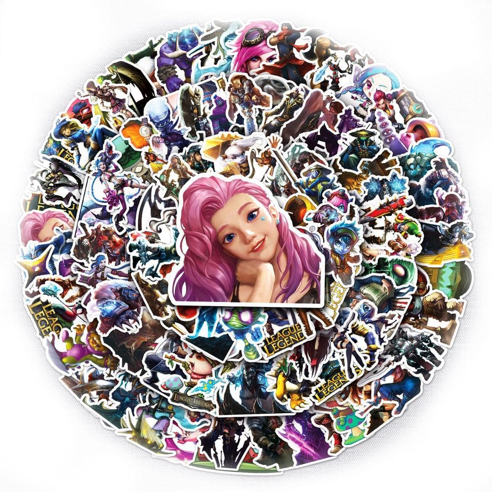 Adesivos Legends Jinxs 100 unidades de vinil impermeável Anime Sti