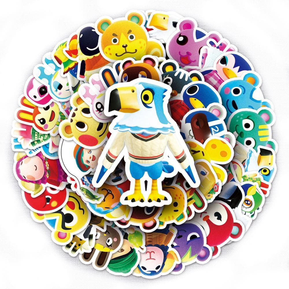 Adesivos Animals Crossings em vinil impermeável Anime x50