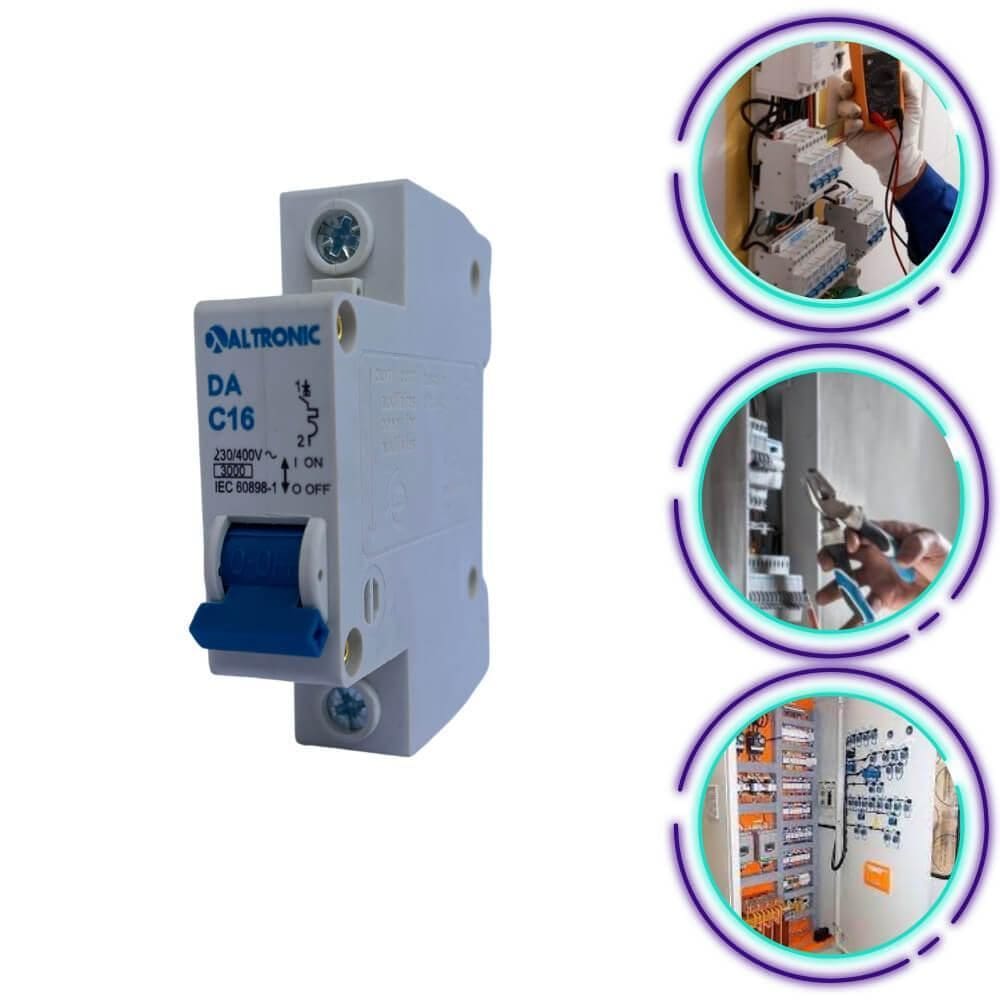 Mini Disjuntor Monopolar Termomagnético 16A Curva C Nema