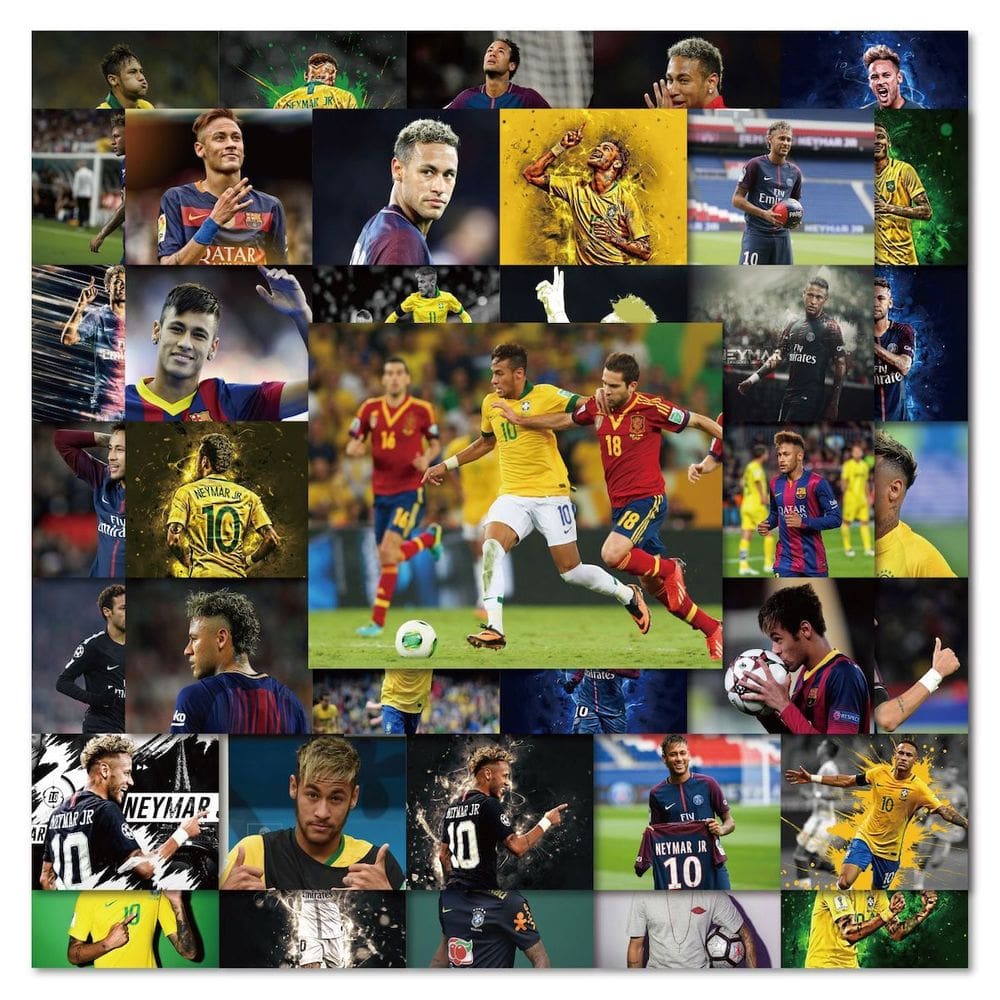 Adesivos Neymars Anime Cartoon 50 unidades de PVC impermeável