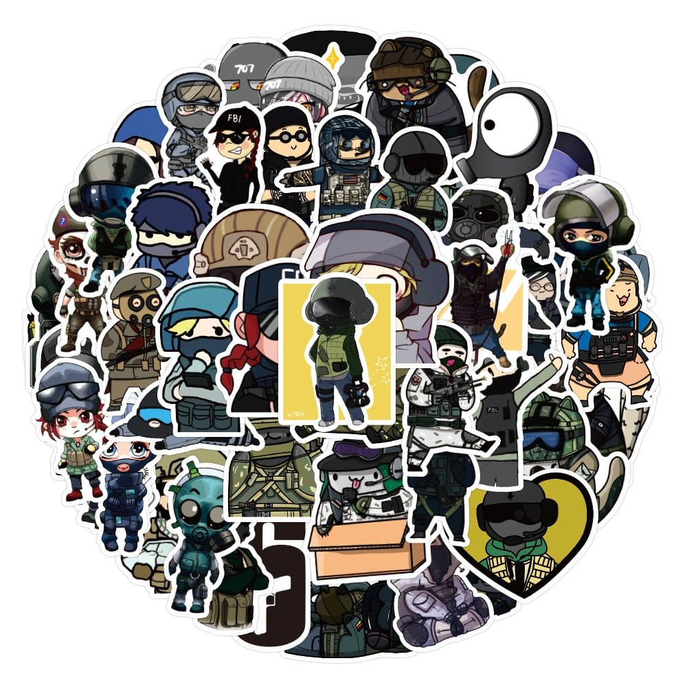 Adesivos de vinil impermeável Rainbow Sevens Anime 50 unidades