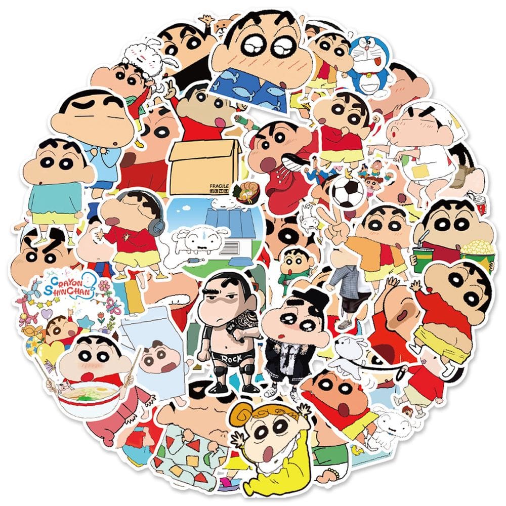 Adesivos Anime Crayons Shin Chans Vinyl Cartoon Anime x50