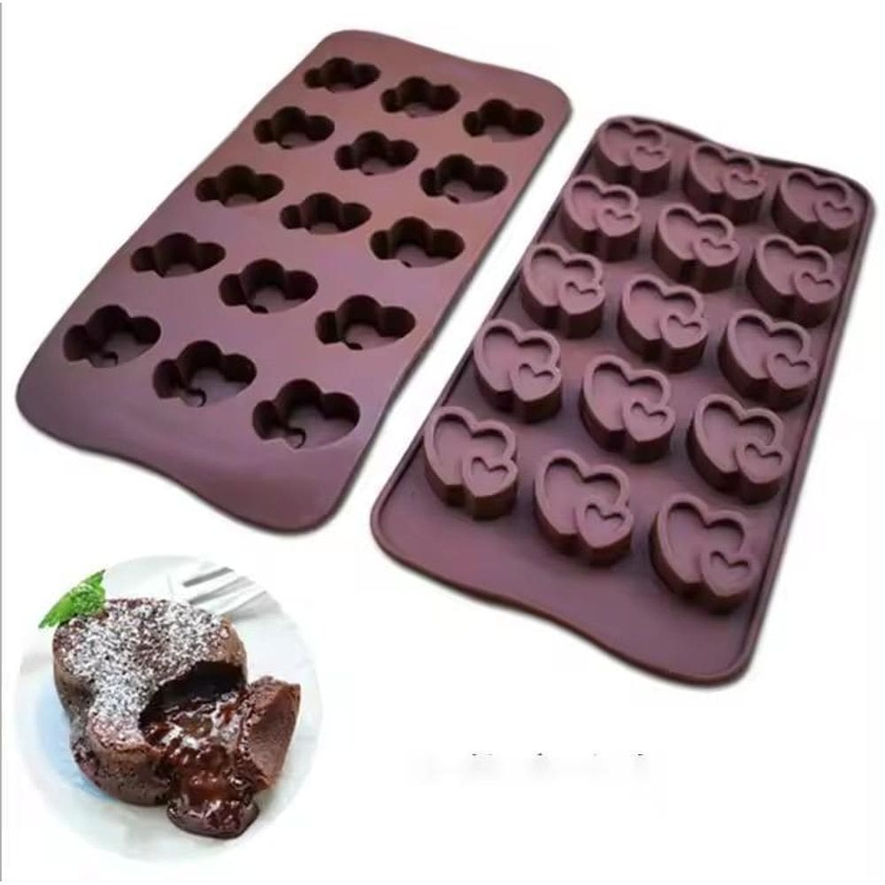 Molde Silicone Chocolate Bombom Recheado Lico Fino Luxo 20Cm