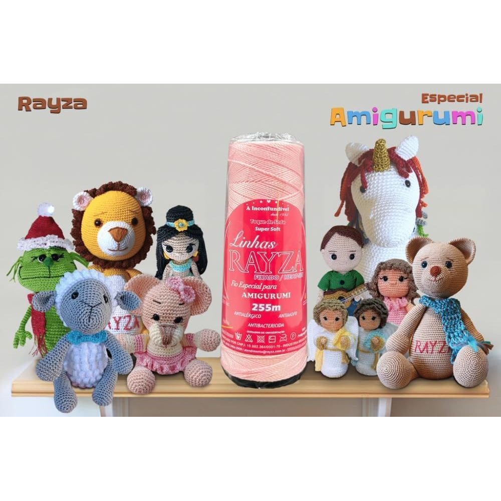 Linha Rayza Ideal Para Crochê E Amigurumi - Cor 004 Rosa