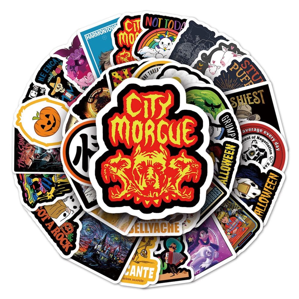 Adesivos Retro Cartoon Anime 50 peças de PVC impermeáveis e à prova de sol