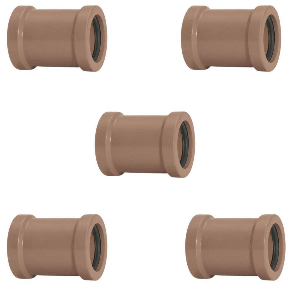 Luva De Correr 50Mm Pvc Encanamento Conexão Kit 05 Un