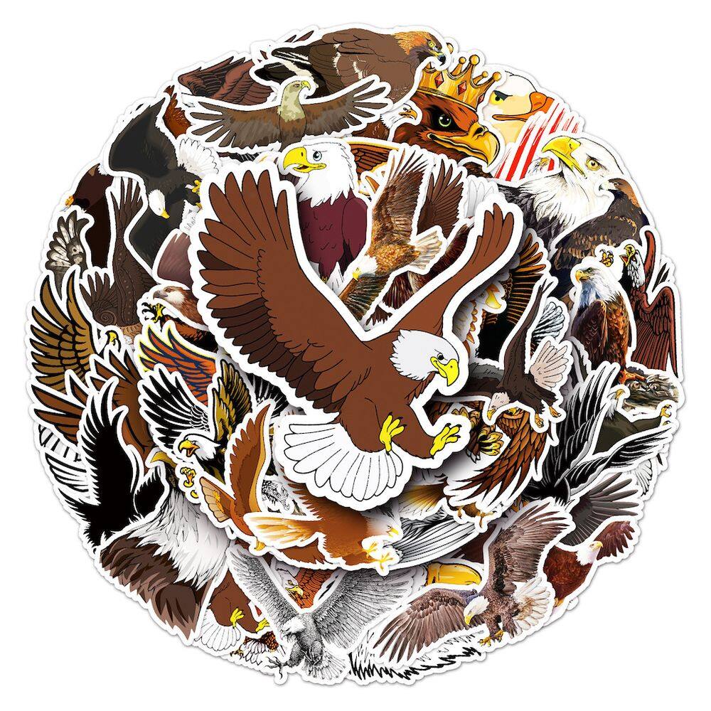 Pacote de adesivos Eagles Anime 50 unidades de vinil impermeável de 4-8 cm