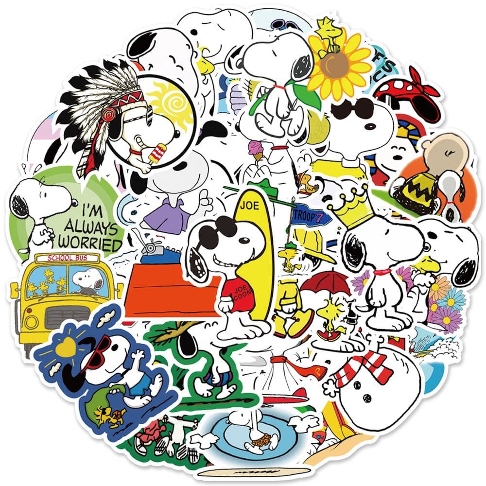 Adesivo Snoopy Anime Vinyl Cartoon impermeável 50 unidades