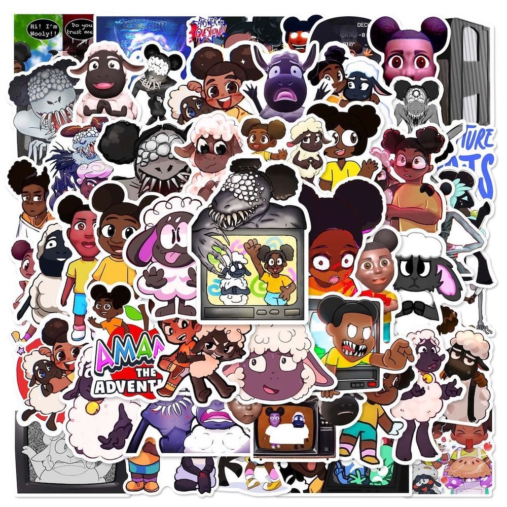 Adesivos Amandas Adventurers Anime Cartoon 50 unidades de PVC impermeável