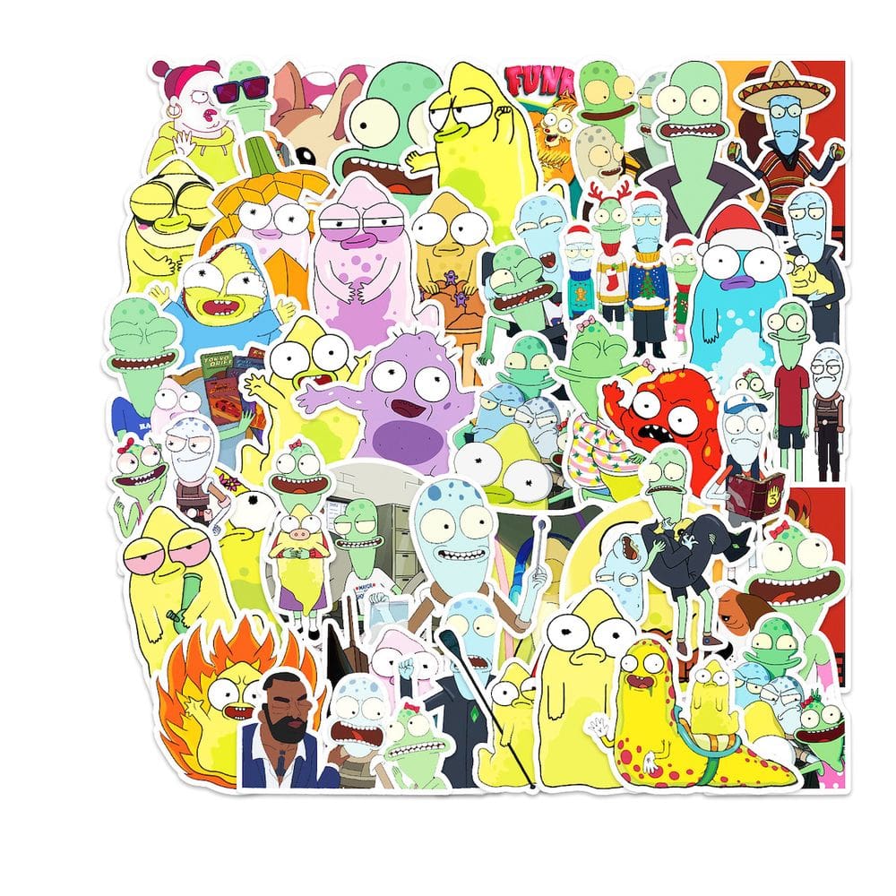 Adesivos Aliens And Refugees Anime Cartoon 50 unidades de PVC