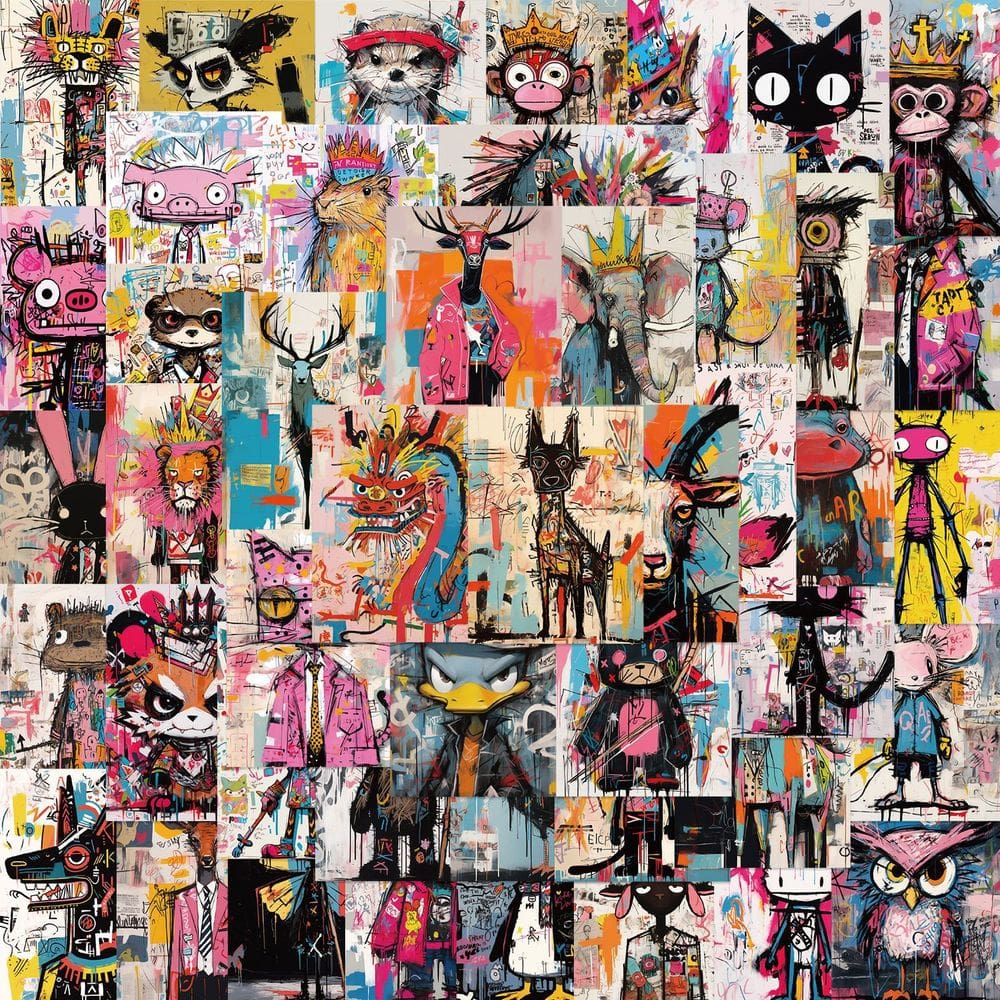 Adesivos Basquets Arts Styles, vinil impermeável, animal, 50 unidades