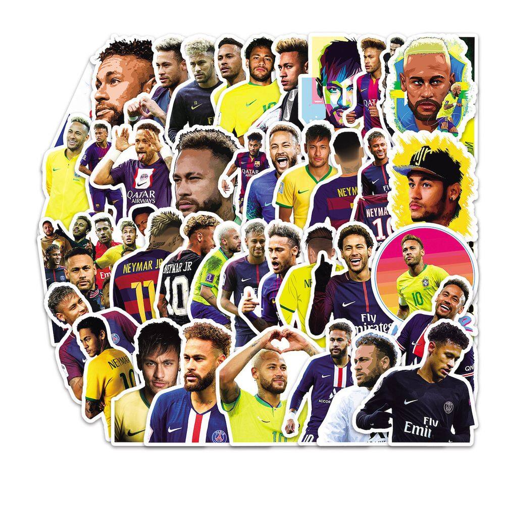 Adesivos Neymars Anime Cartoon 50 unidades de PVC impermeável
