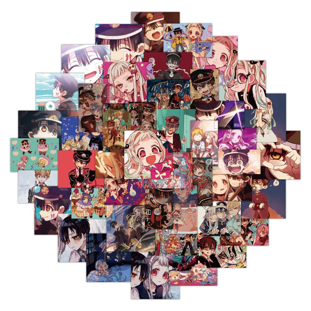 Adesivos Hanakokuns Anime Toilet Bound 60 peças de PVC impermeável