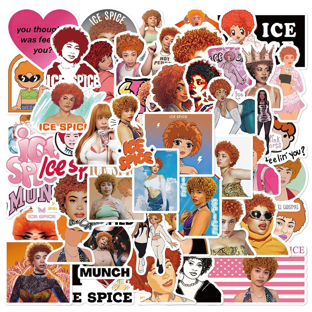 Adesivos Ices Spices, vinil impermeável, anime, 50 unidades/lote, 5-7 cm