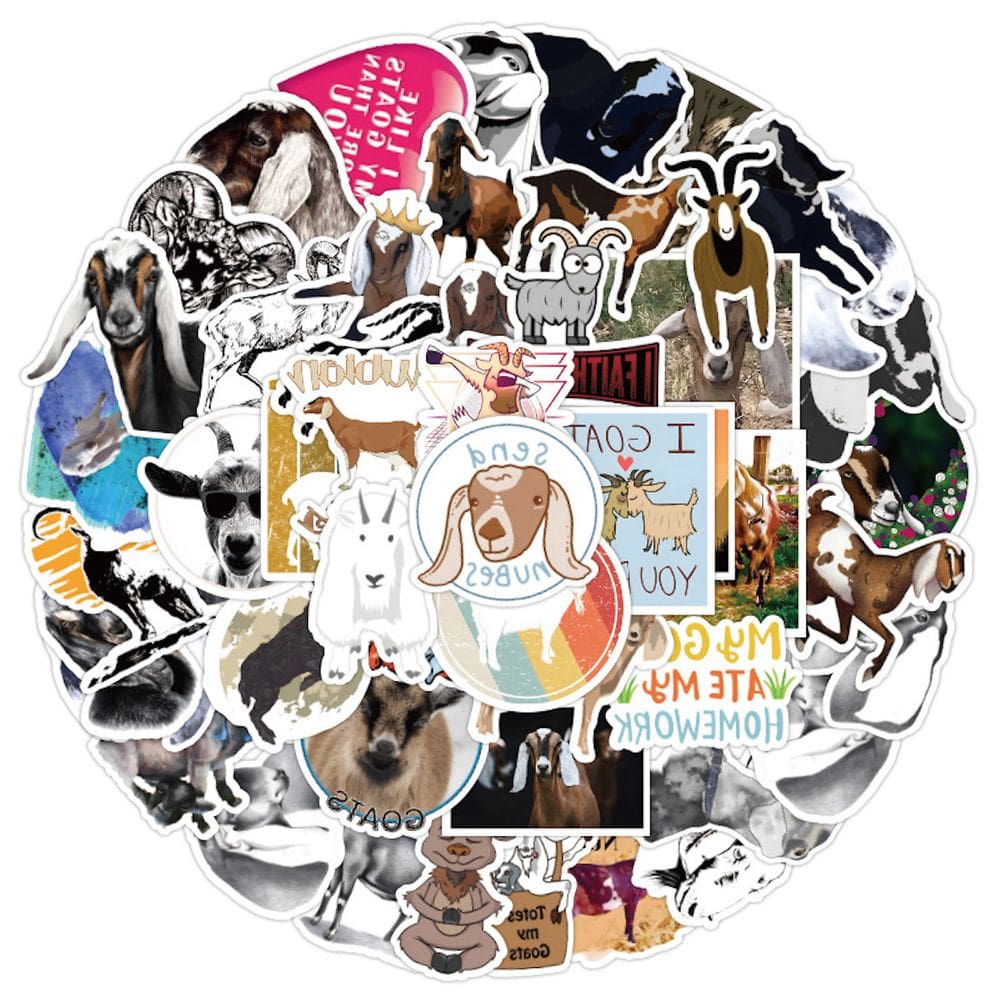 Adesivos Goat Capras Hircus Anime 50 unidades de PVC impermeável