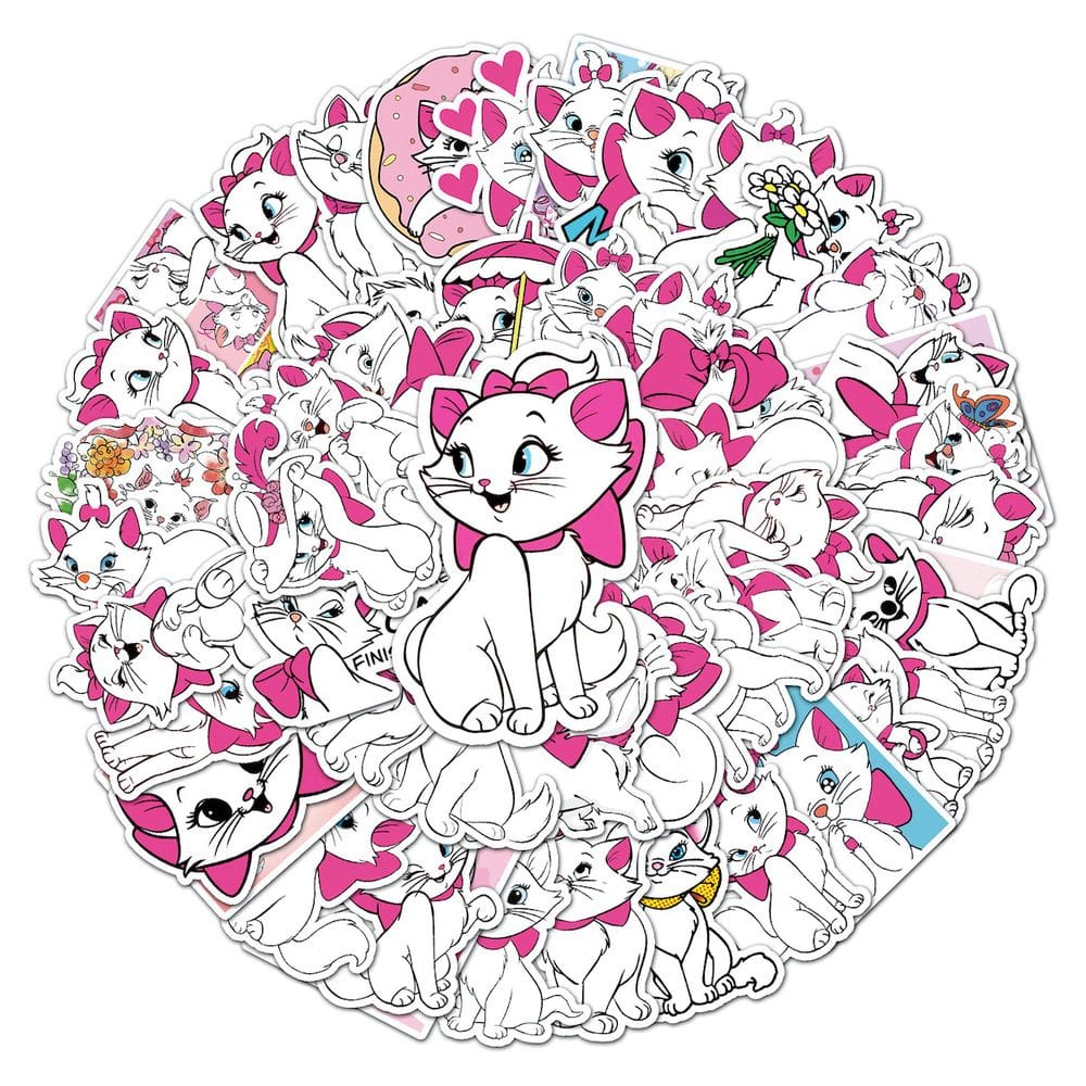 Adesivo Aristocats Anime Vinyl Cartoon 50 unidades para impermeabilização